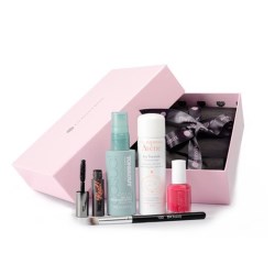 Pink color cosmetic loading packaging box with lid